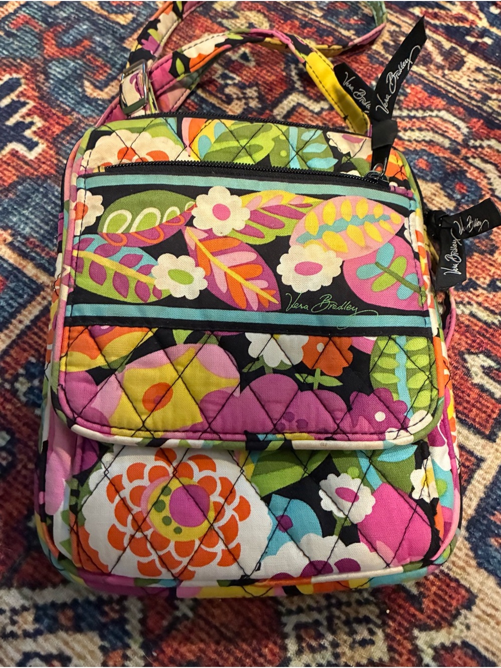 Vera Bradley VaVa Bloom 2012 Quilted Floral Crossbody Bag